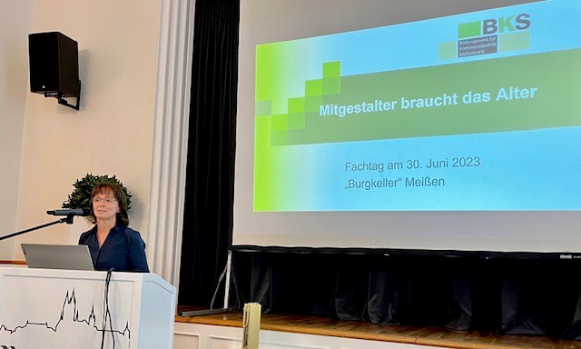 Janet Putz, 1. Beigeordnete des Landkreises Meißen, eröffnete den Fachtag